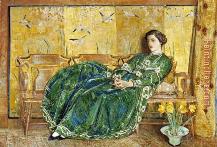 childe hassam April The Green Gown